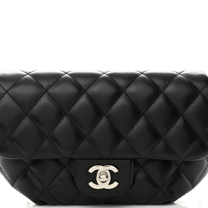 Chanel Calfskin Quilted CC Uniform Flap Belt Bag Black 8 of 10