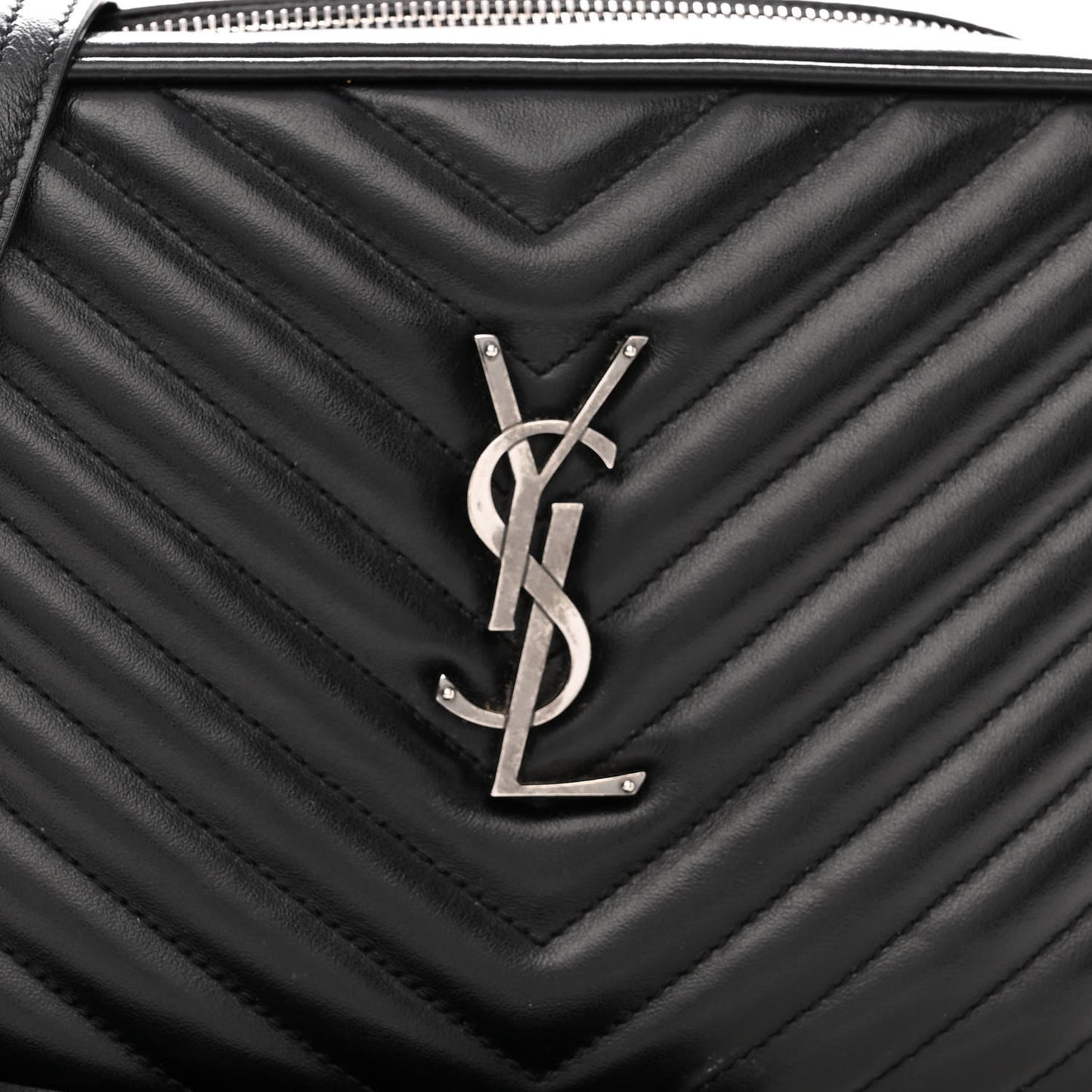 Calfskin Matelasse Monogram Lou Camera Bag Black