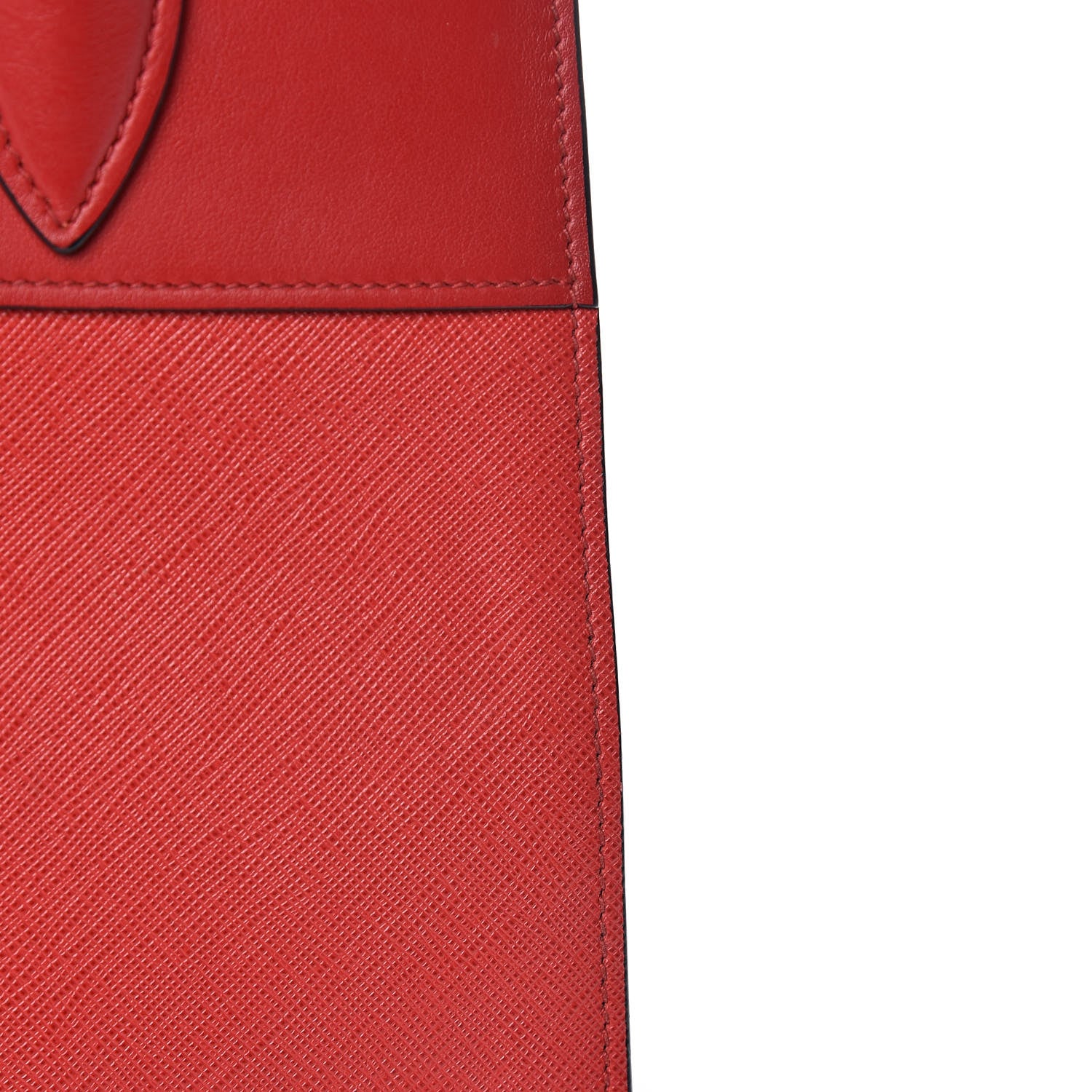 Prada Saffiano City Calfskin Small Esplanade Tote Rosso 18 of 19