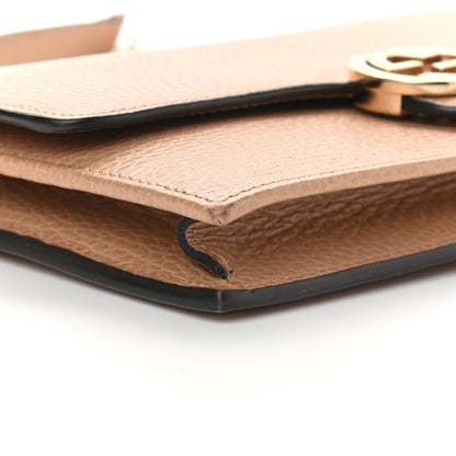 Gucci Dollar Calfskin Interlocking G Chain Wallet Camelia 7 of 9