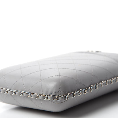 Chanel Lambskin Quilted Chain Around Phone Holder Grey 7 of 11