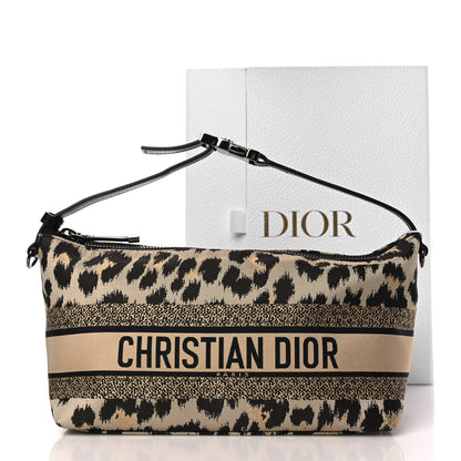 Christian Dior Canvas Mizza Embroidered Medium Leopard DiorTravel Nomad Pouch Beige 11 of 11