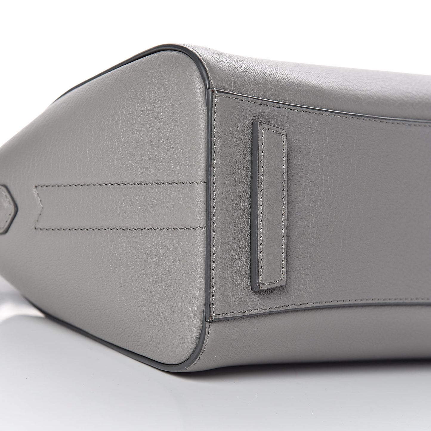 Sugar Goatskin Mini Antigona Pearl Grey