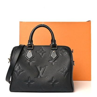 Louis Vuitton Empreinte Monogram Giant Speedy Bandouliere 25 Black 9 of 9
