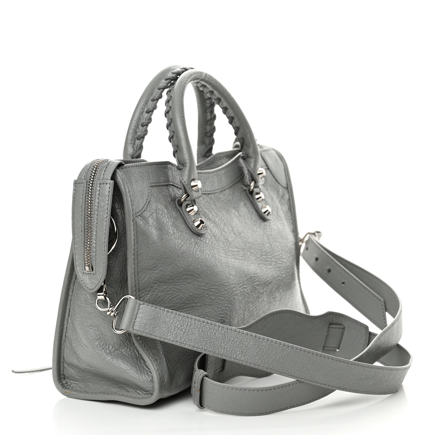 Agneau Classic Silver Hardware S City Gris Haussmannien