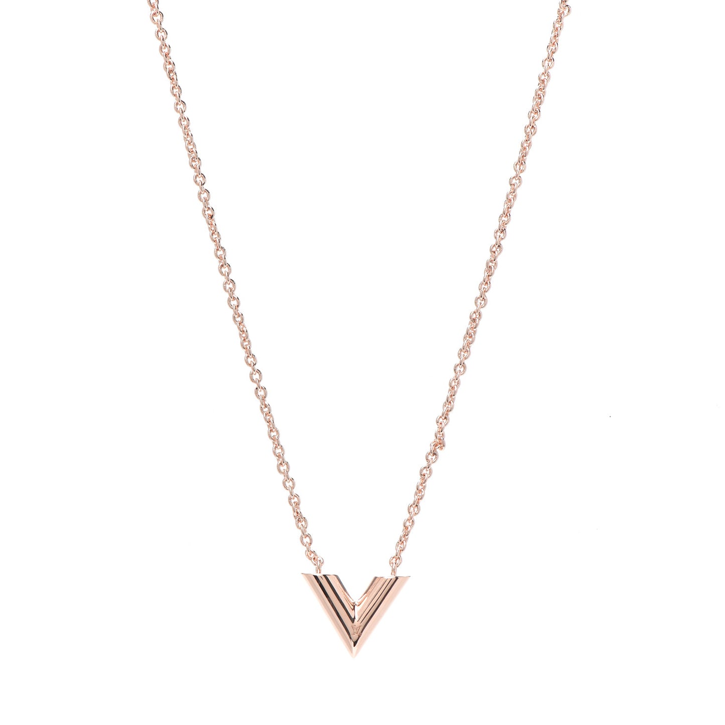 Essential V Necklace Rose Gold