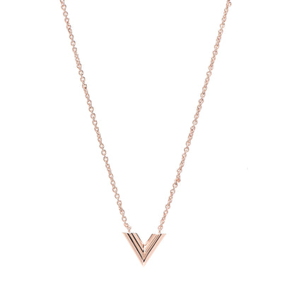 Louis Vuitton Essential V Necklace Rose Gold 1 of 5
