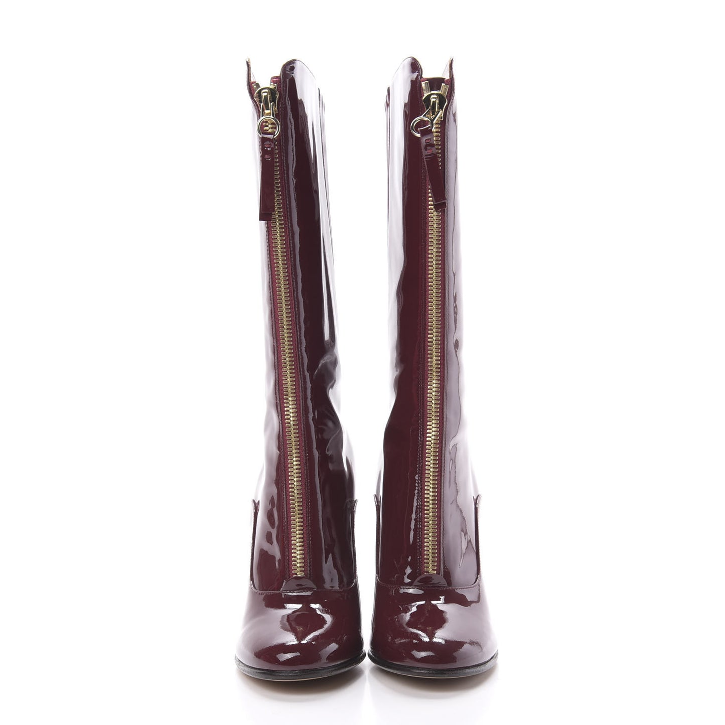 Patent Rebelle Front Zip BBoots 37 Rubin