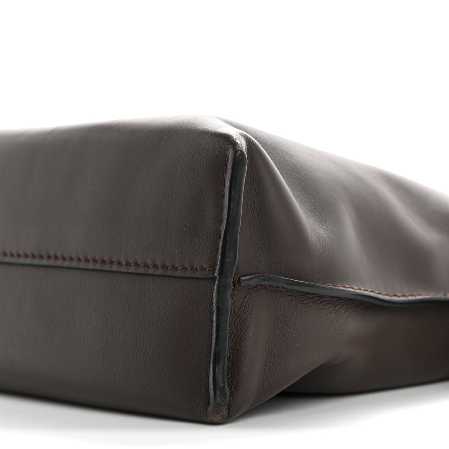 Calfskin Mini Flamenco Knot Clutch Chocolate