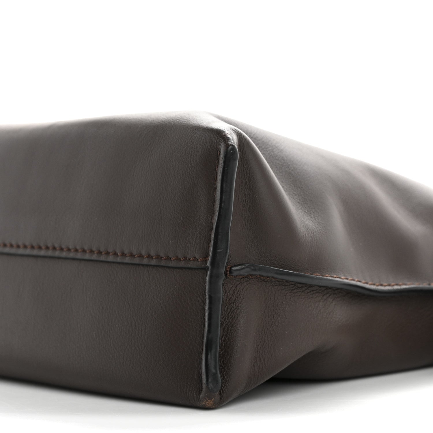 Loewe Calfskin Mini Flamenco Knot Clutch Chocolate 10 of 12