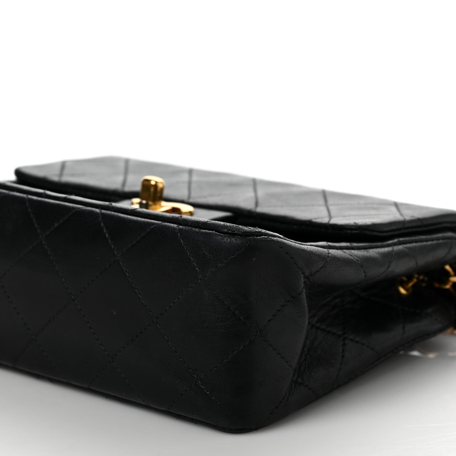 Chanel Lambskin Quilted Mini Square Flap Bag Black 9 of 9