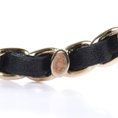 Chanel Lambskin Chain Logo Brooch Black Gold 4 of 4