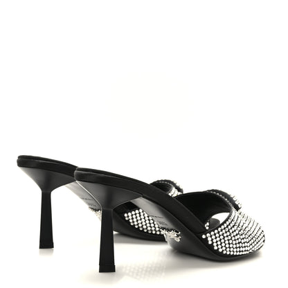 Prada Satin Crystal Logo 65mm Slide Sandals 36.5 Cristal 4 of 7