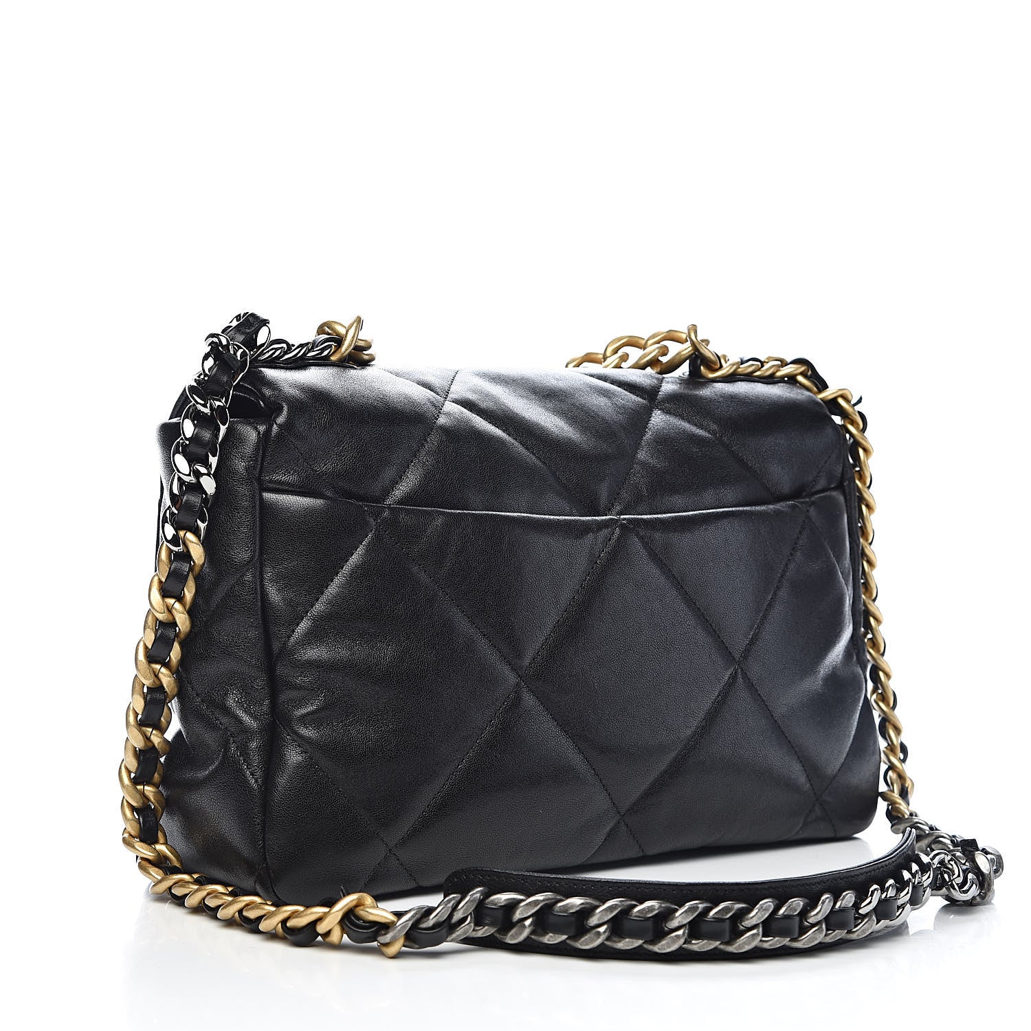 Chanel Lambskin Quilted Large 19 Flap Black 3 of 11