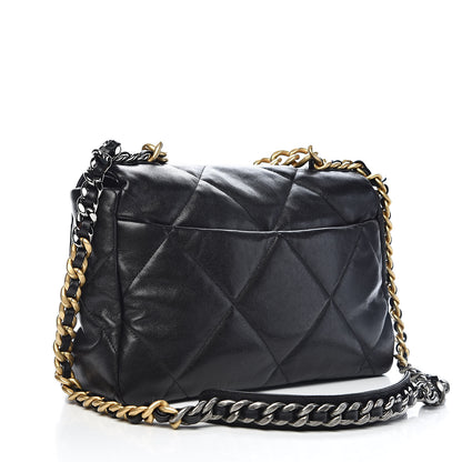 Chanel Lambskin Quilted Large 19 Flap Black 3 of 11