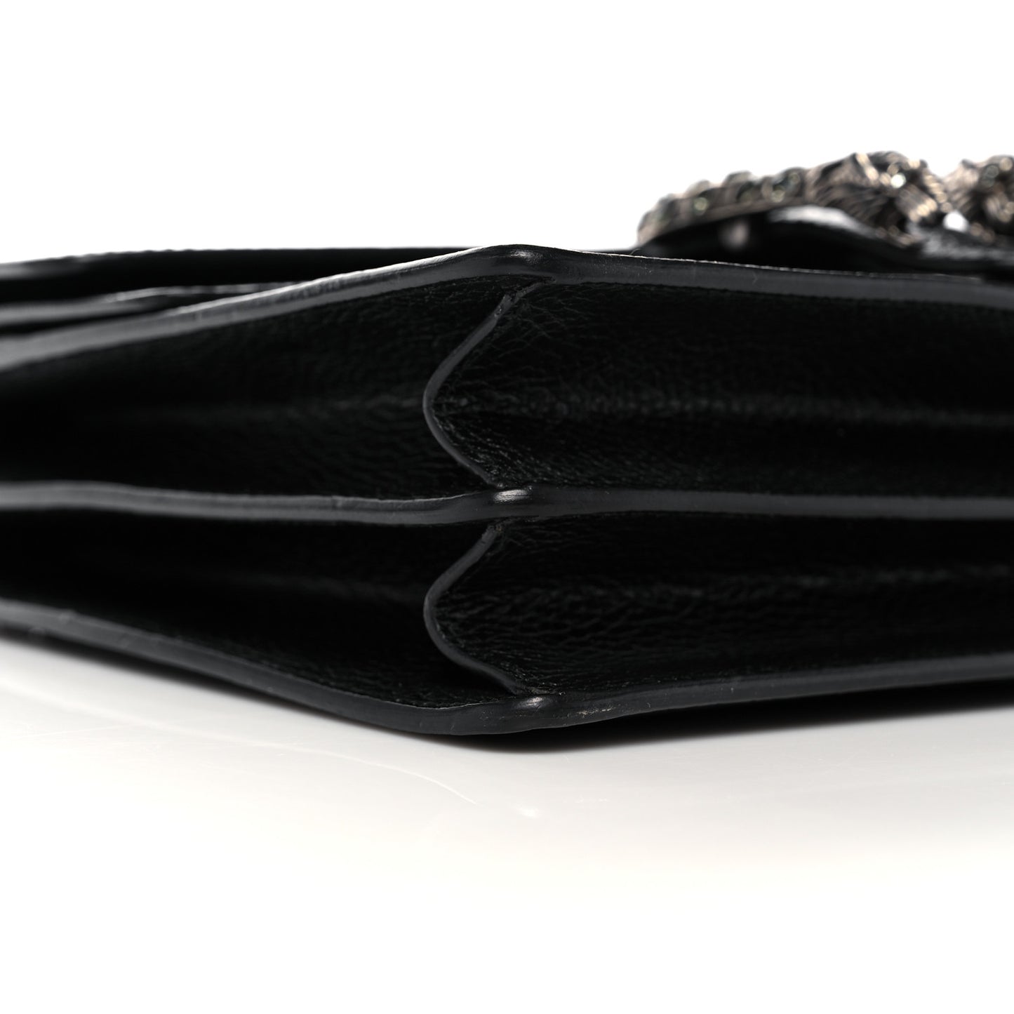 Dollar Calfskin Crystal Medium Dionysus Shoulder Bag Black Black Diamond