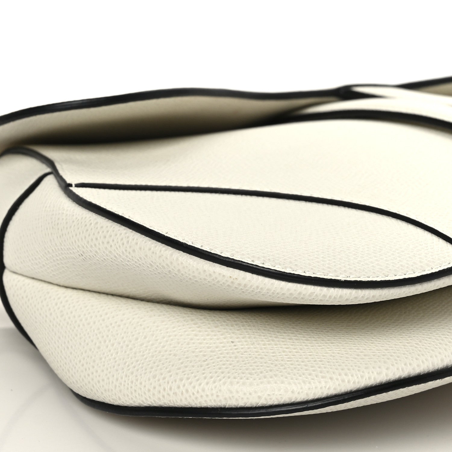 Christian Dior Grained Calfskin Saddle Bag White 8 of 10