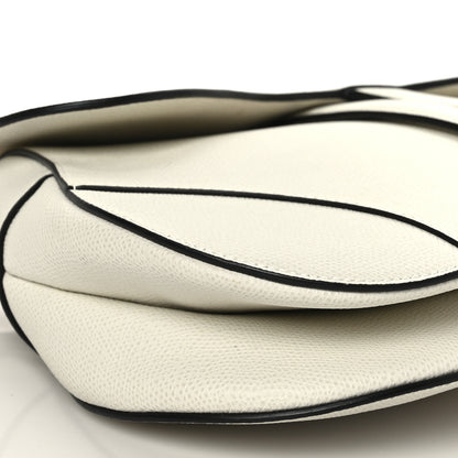 Christian Dior Grained Calfskin Saddle Bag White 8 of 10
