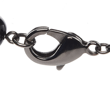 Chanel Ruthenium Beaded CC Long Necklace Black 5 of 6