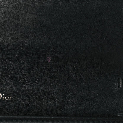 Christian Dior Lambskin Cannage Lady Dior Chain Wallet Black 8 of 9