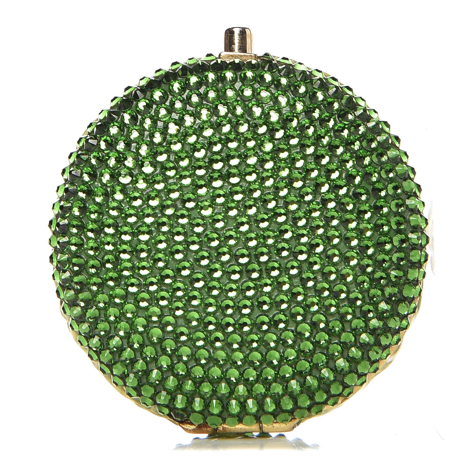 Judith Leiber Crystal French Macarons Minaudiere Pill Box Fern Green 1 of 7