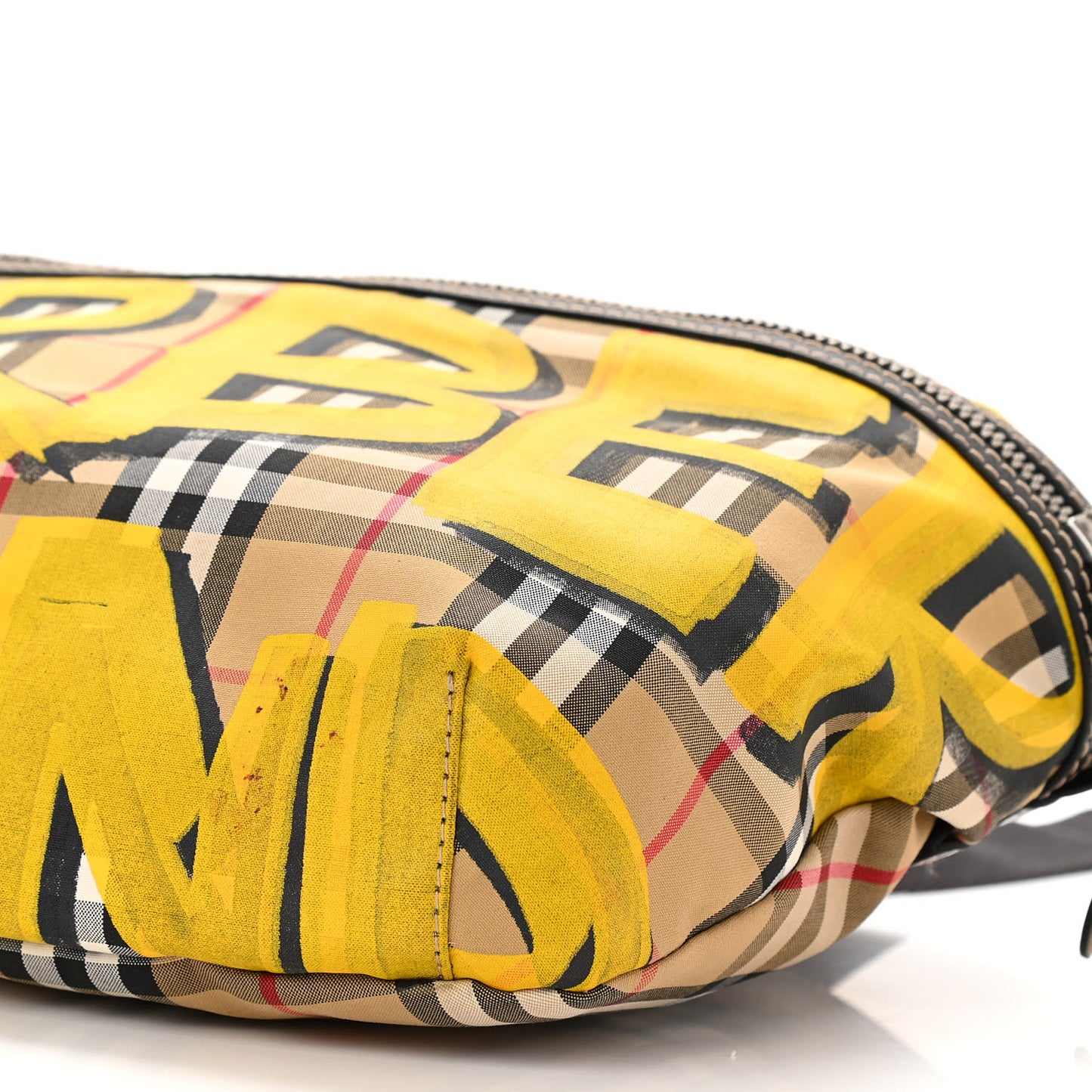 Vintage Check Graffiti Print Sonny Bum Bag Archive Yellow
