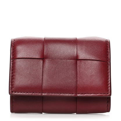 Bottega Veneta Nappa Maxi Intrecciato Compact Wallet Bordeaux 1 of 7