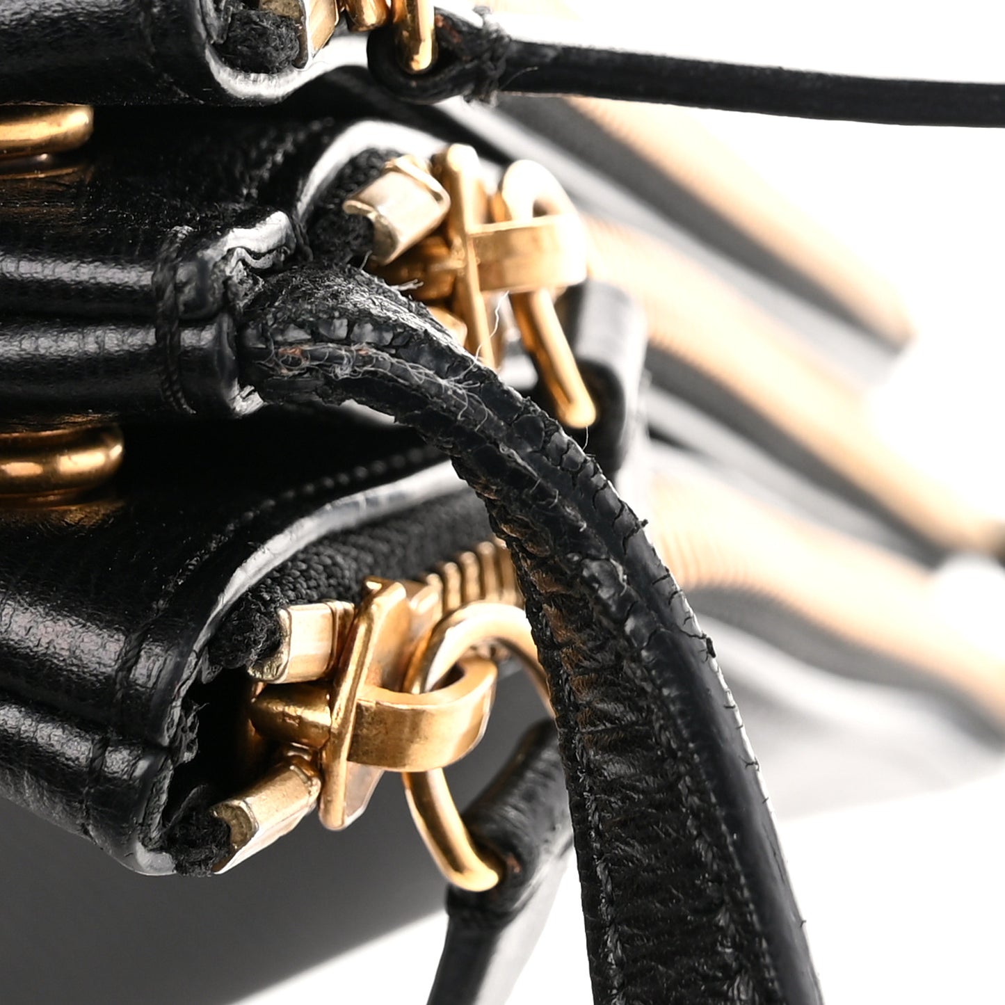 Liege Calfskin Small Trio Crossbody Bag Black