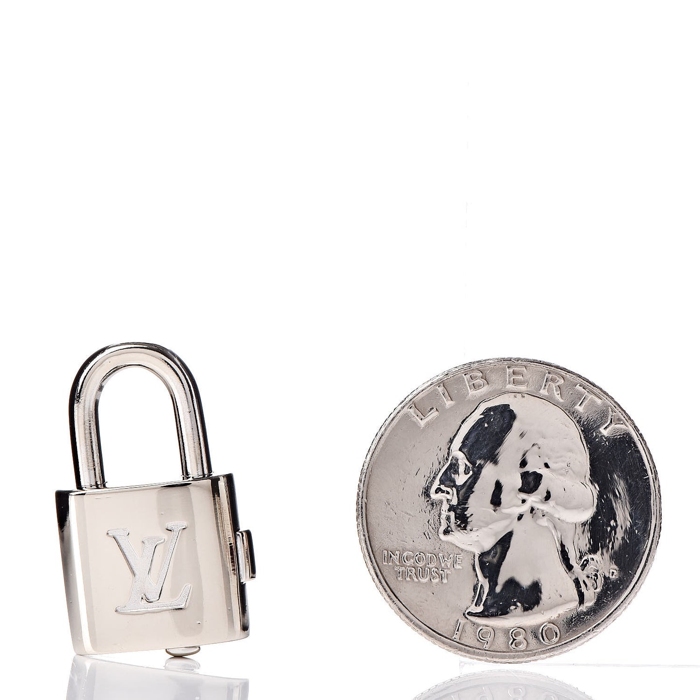 18K White Gold Safran Be Well Lion Padlock Keys Charm Bracelet