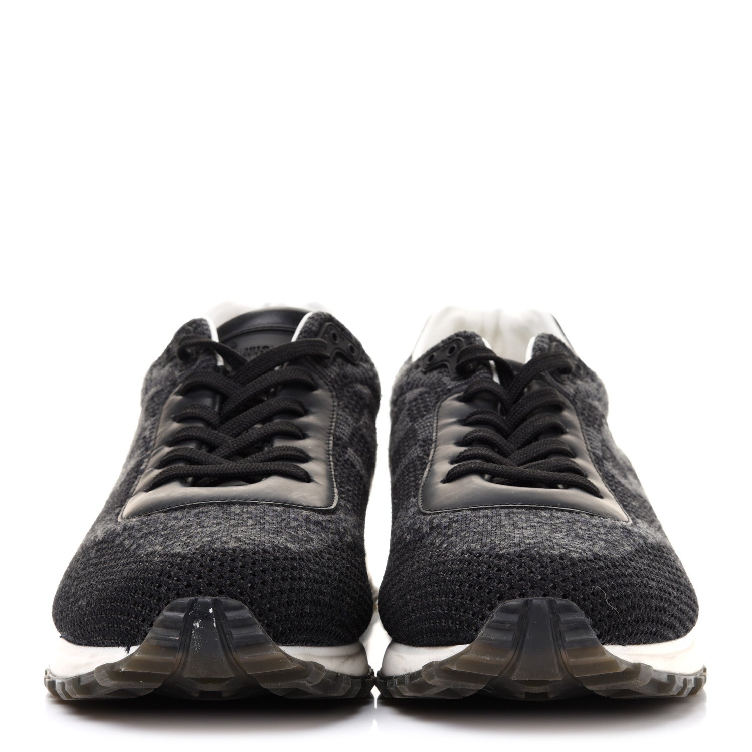 Louis Vuitton Calfskin Damier Run Away Sneakers 8 Graphite 2 of 9