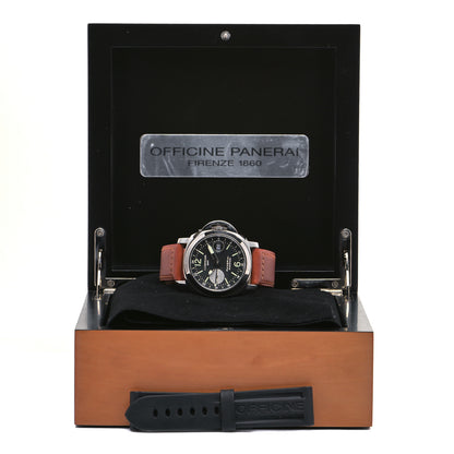 Panerai Stainless Steel Calfskin 44mm Luminor GMT Automatic Watch Black PAM00088 5 of 5