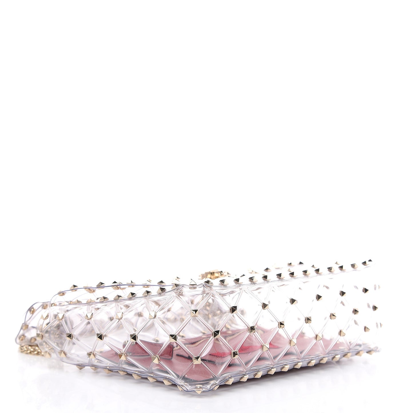 PVC Medium Rockstud Spike Shoulder Bag