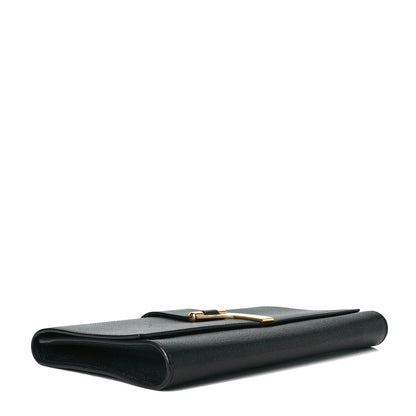 Saint Laurent Textured Calfskin Classic Y Ligne Clutch Black 3 of 8