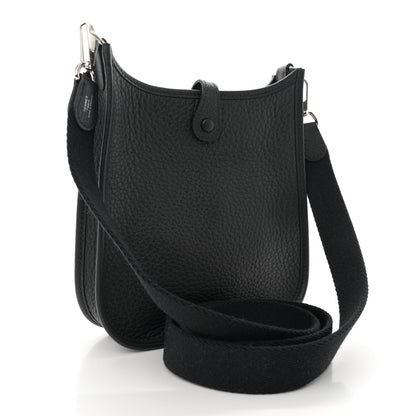 Hermes Taurillon Clemence Evelyne TPM Black 3 of 11