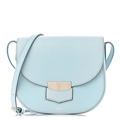 Celine Grained Calfskin Small Trotteur Pale Blue 1 of 11