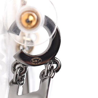 Chanel Crystal Pearl Bright Young Things Earrings Gold Ruthenium 4 of 5