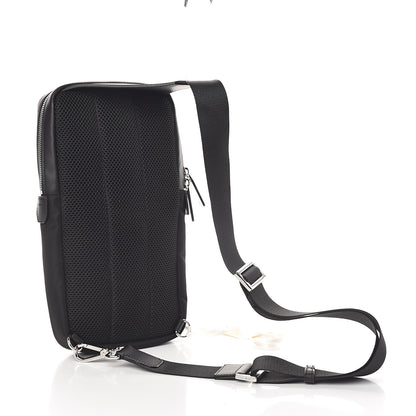 Fendi Nylon Vitello Grace Cruise Corner Bugs Sling Bag Black Sunflower 2 of 7