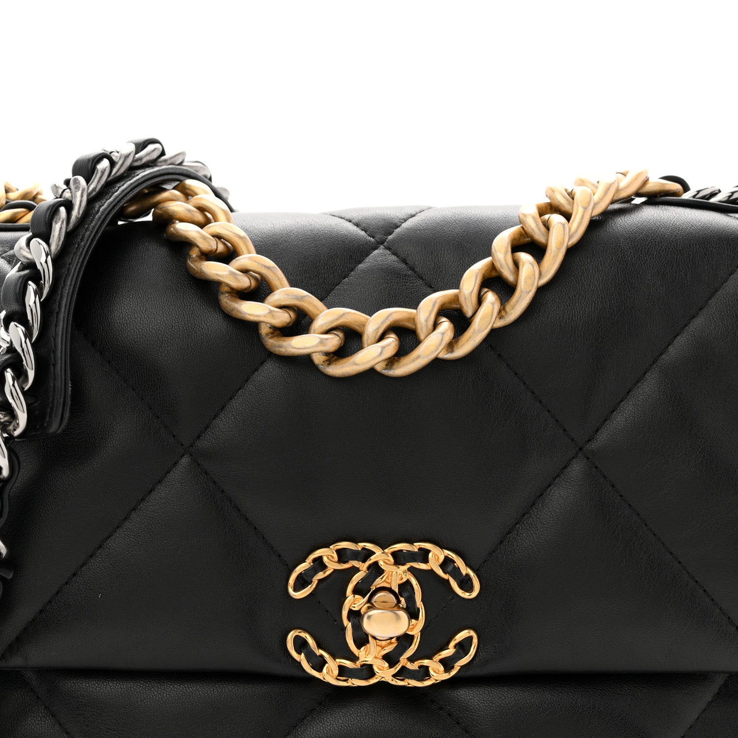 Chanel Lambskin Quilted Medium Chanel 19 Flap Black 8 of 11