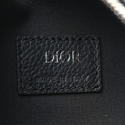 Christian Dior Grained Calfskin Oblique Scarab Sling Bag Blue Black 5 of 9