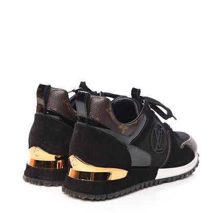Louis Vuitton Suede Monogram Run Away Sneakers 38.5 Black 4 of 10