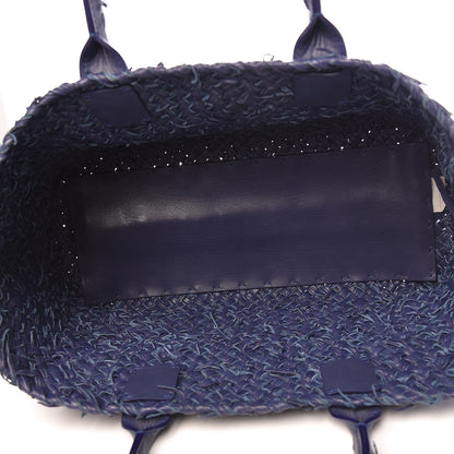 Bottega Veneta Chevre Intrecciato Fringe Netted Medium Cabat Tote Blue 6 of 21