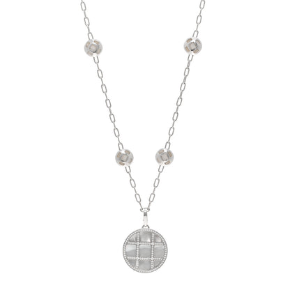 Cartier 18K White Gold Diamond Mother of Pearl Pasha De Cartier Necklace 1 of 4