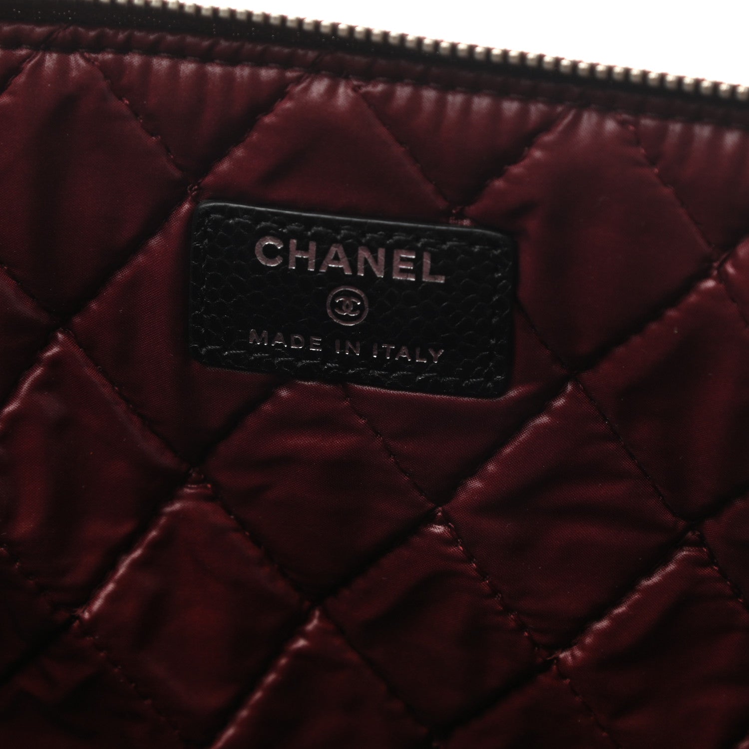 Chanel Caviar Quilted Large Cosmetic Case Black 6 of 7
