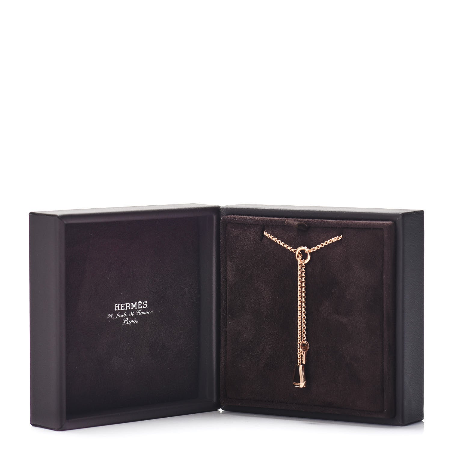 Hermes 18K Rose Gold PM Kelly Clochette Necklace 5 of 5