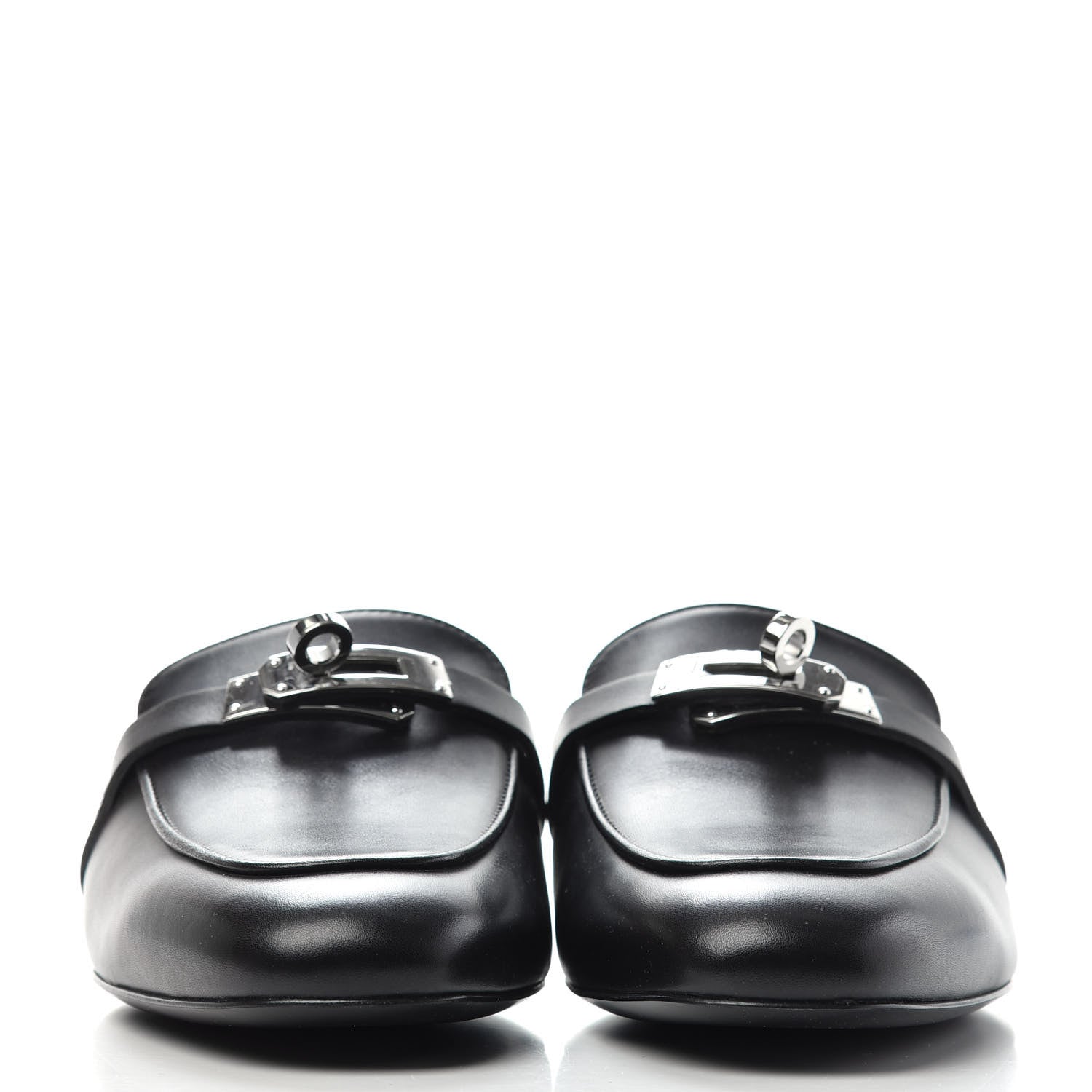 Hermes Goatskin Oz Mules 37 Black 2 of 10