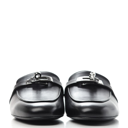Hermes Goatskin Oz Mules 37 Black 2 of 10