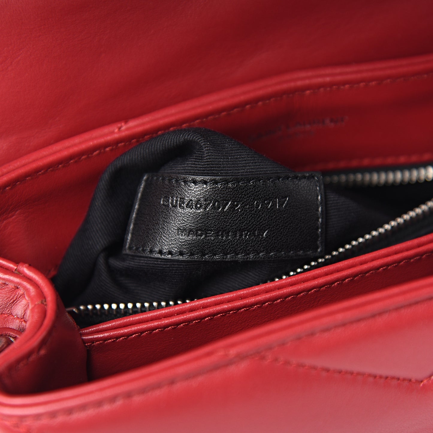 Calfskin Y Quilted Monogram Toy Loulou Crossbody Bag Red