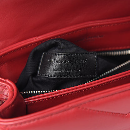 Saint Laurent Calfskin Y Quilted Monogram Toy Loulou Crossbody Bag Red 6 of 10