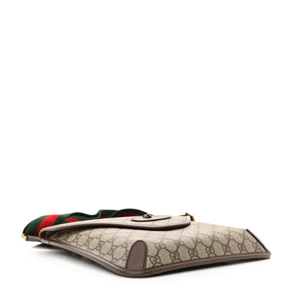 Gucci GG Supreme Monogram Web Medium Neo Vintage Flap Messenger Bag Beige New Acero 4 of 11