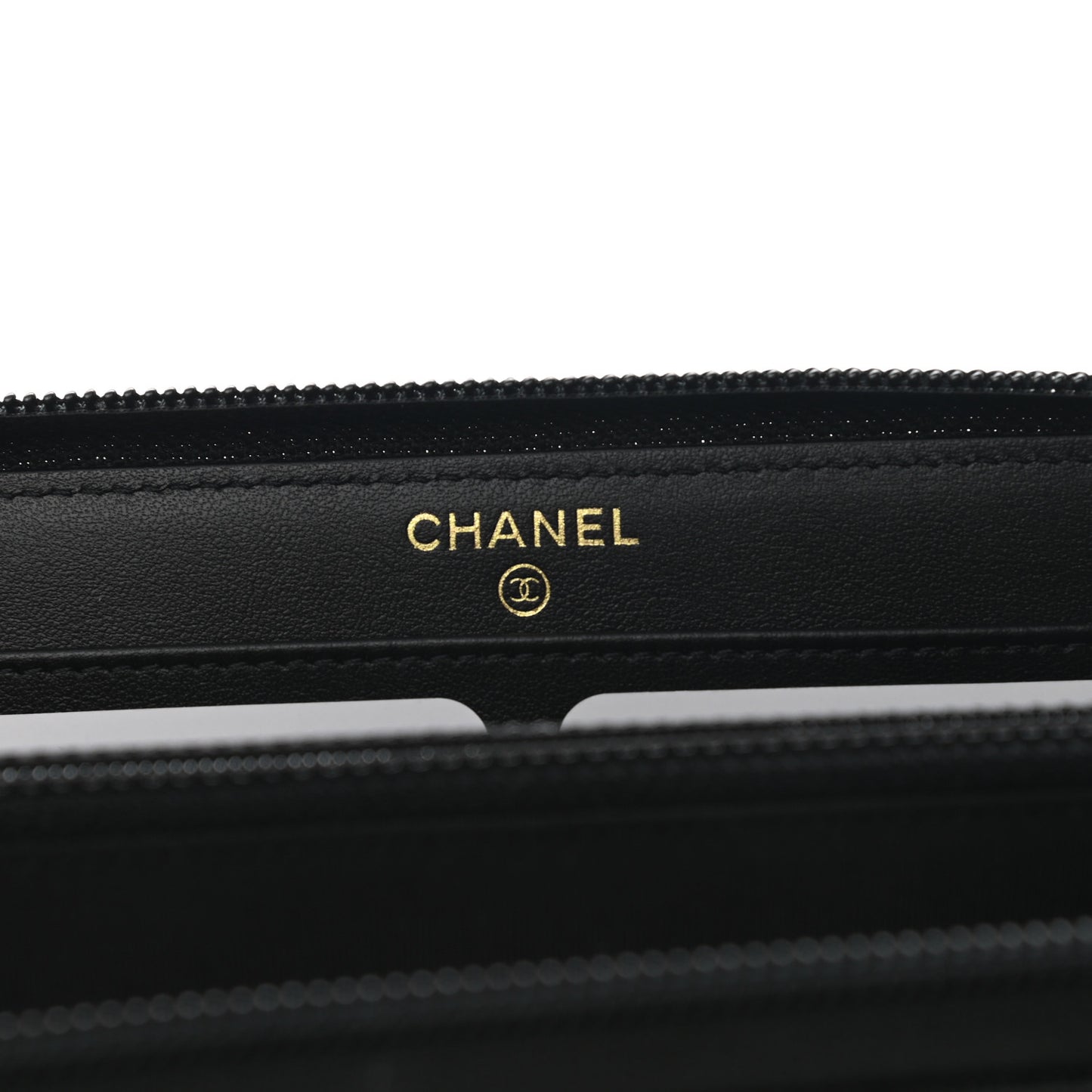 Caviar Quilted Boy Long Zip Around Wallet Black